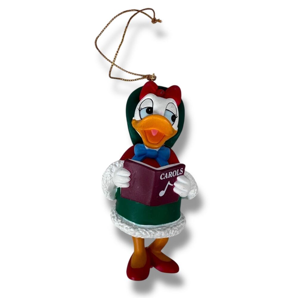 Vintage Daisy Duck Caroling Christmas Ornament Hanging Holiday Decor Collectible